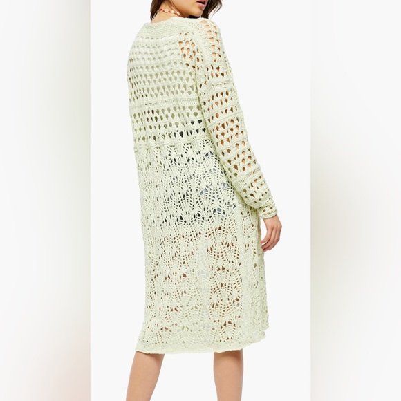 NWT Free People Sweet Talker Cardigan Small Honeydew Green $168 Retail Sweater - Picture 2 of 9